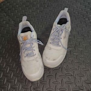 White and Blue Sneakers